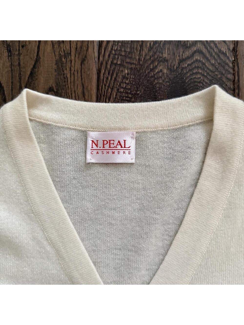 N.Peal Women's Cream Cashmere Cardigan size Large